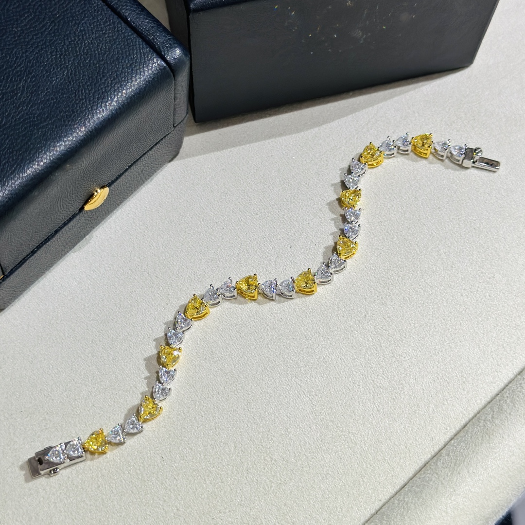 tennis bracelet with Czech crystal Gold Plated designer for woman T0P quality diamond classic style exquisite gift 003