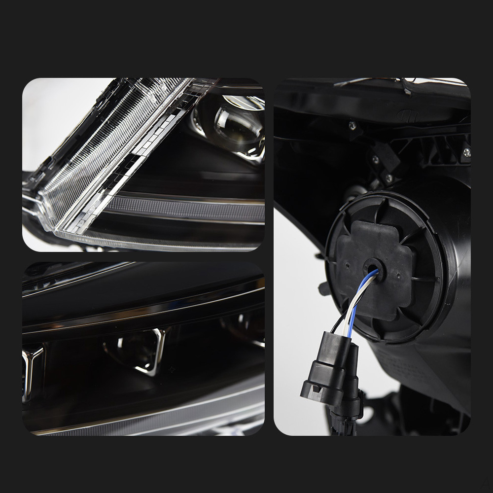 LED Headlight for Accord 2008-2012 Dynamic Signal LED DRL Hid Head Lamp Angel Eye 4 lens Headlights