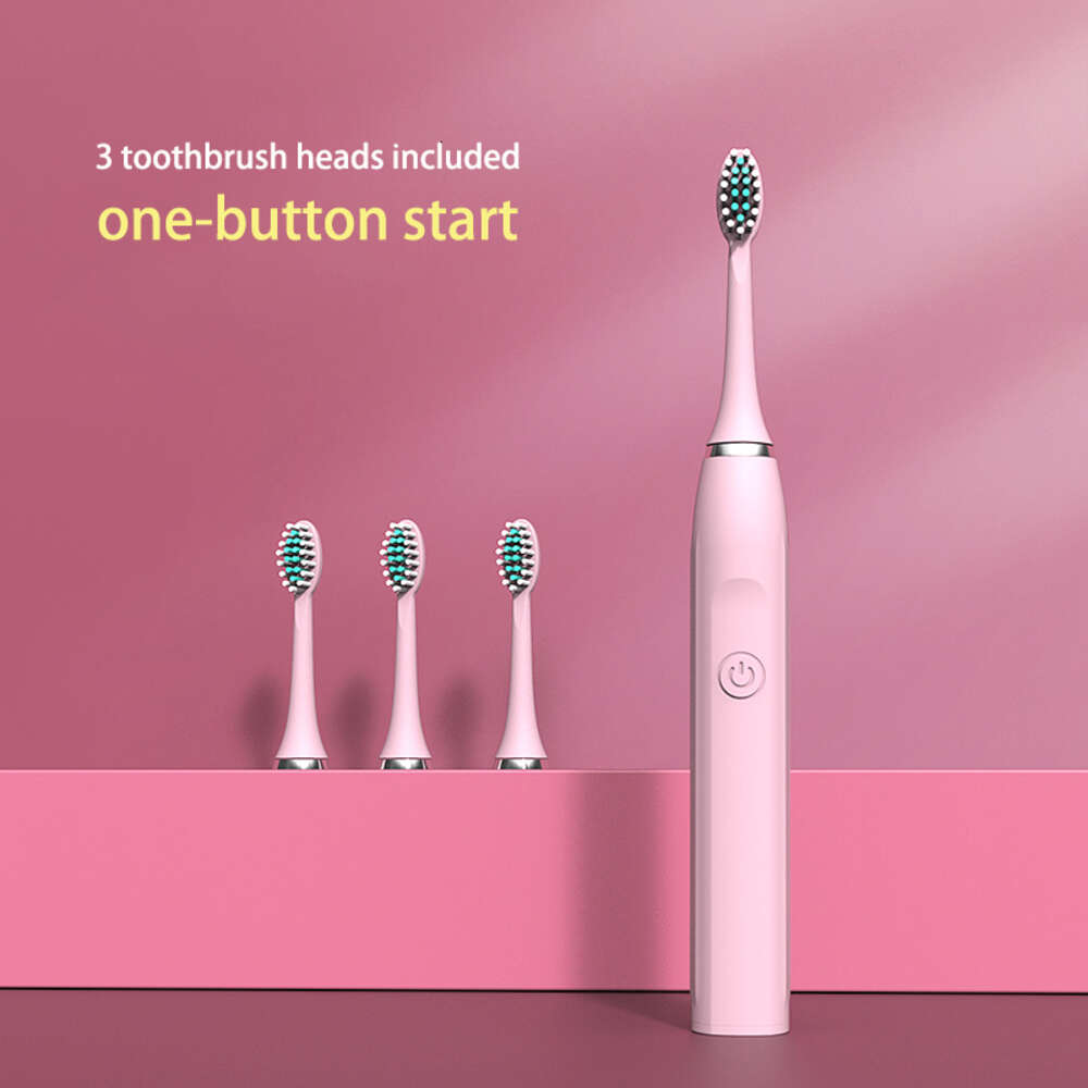 Sonic Electric Toothbrush for Adults Children Ultrasonic Automatic vibrator Whitening IPX7 Waterproof 3 Brush Head battery type F618-17