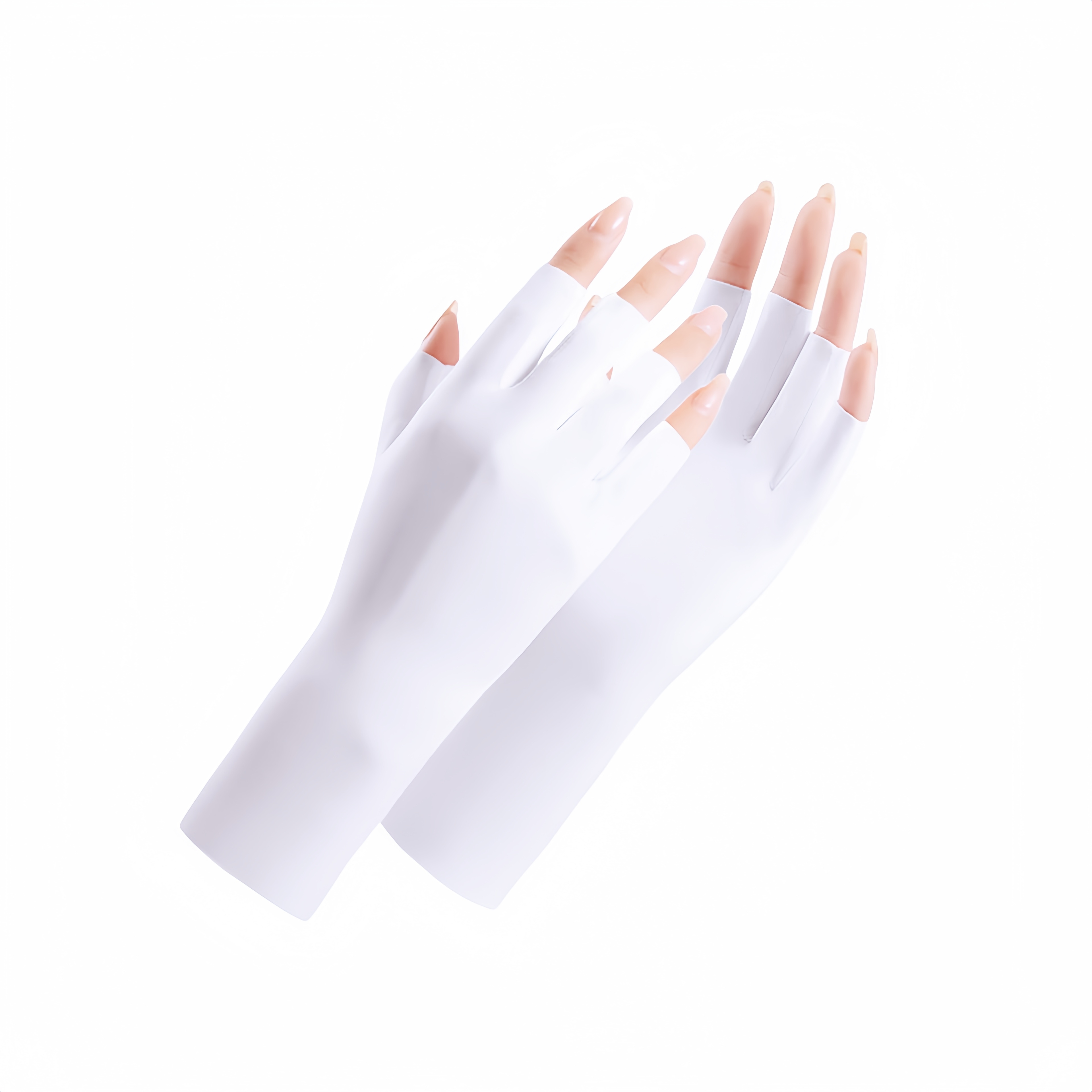 UV resistant nail art joint anti cocooning original yarn thin breathable summer half finger gloves