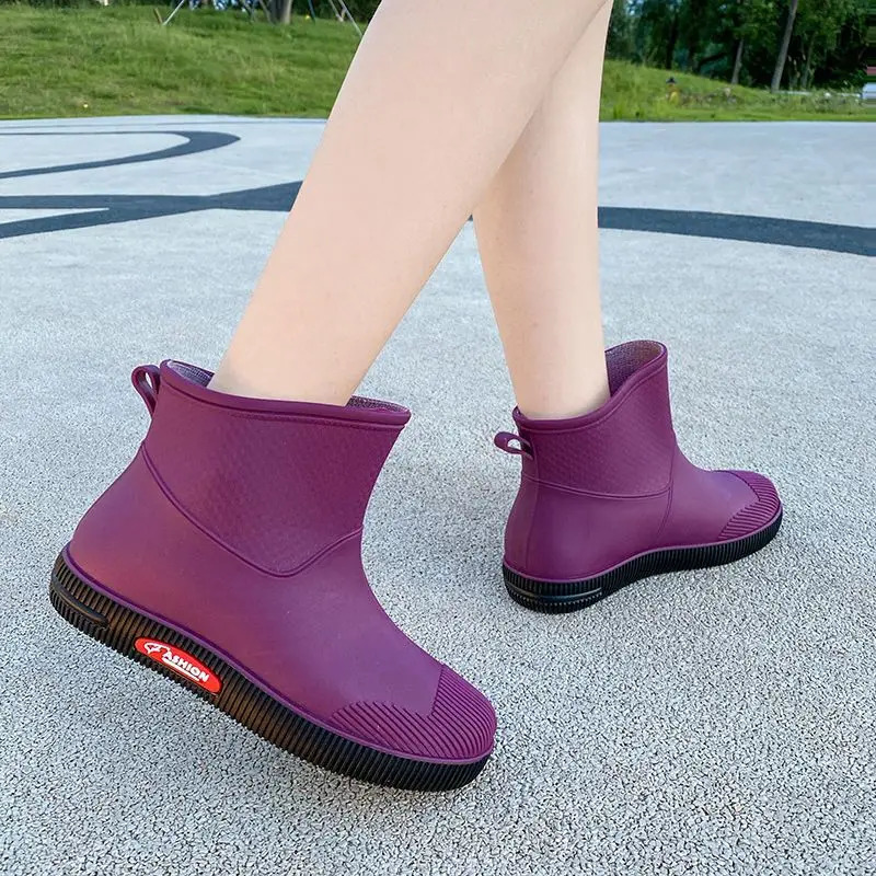 rain boots for women outdoor fashionable rain boots winter cotton warm outdoor non-slip waterproof rubber shoes for w 240618