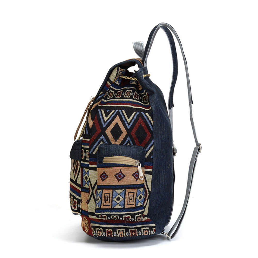 Women Printing National Backpack Canvas School Bags For Teenagers Shoulder Bag Weekend Travel Rucksack Denim Mochilas Femininas H6.18#22 ddmy ce63