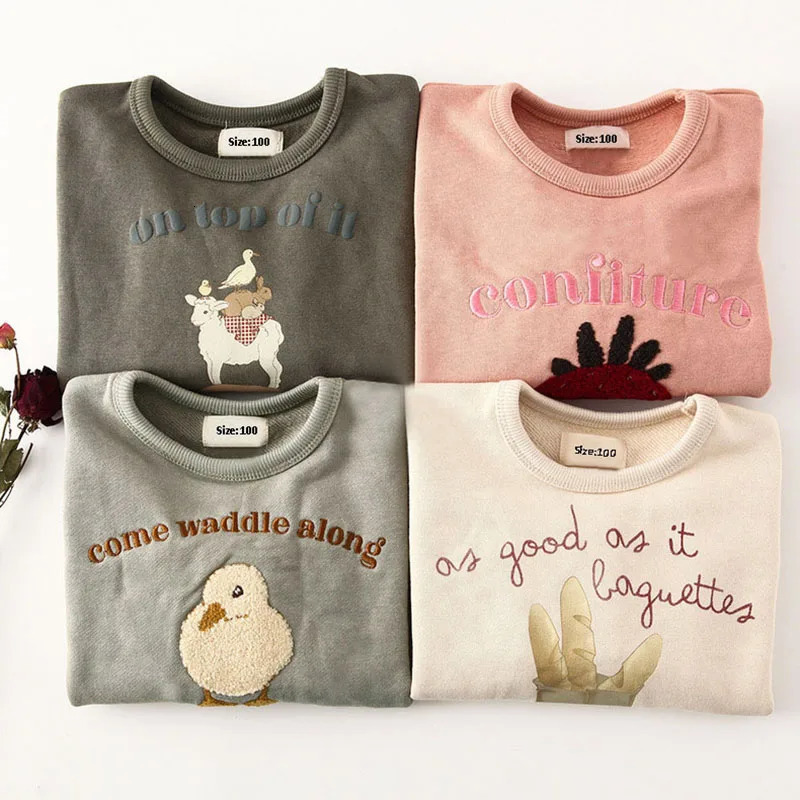 Autumn Winter Children Clothes Kids Tops Sweatshirts Long Sleeve Baby Hoodies Kids Cotton Pullover Top 240618
