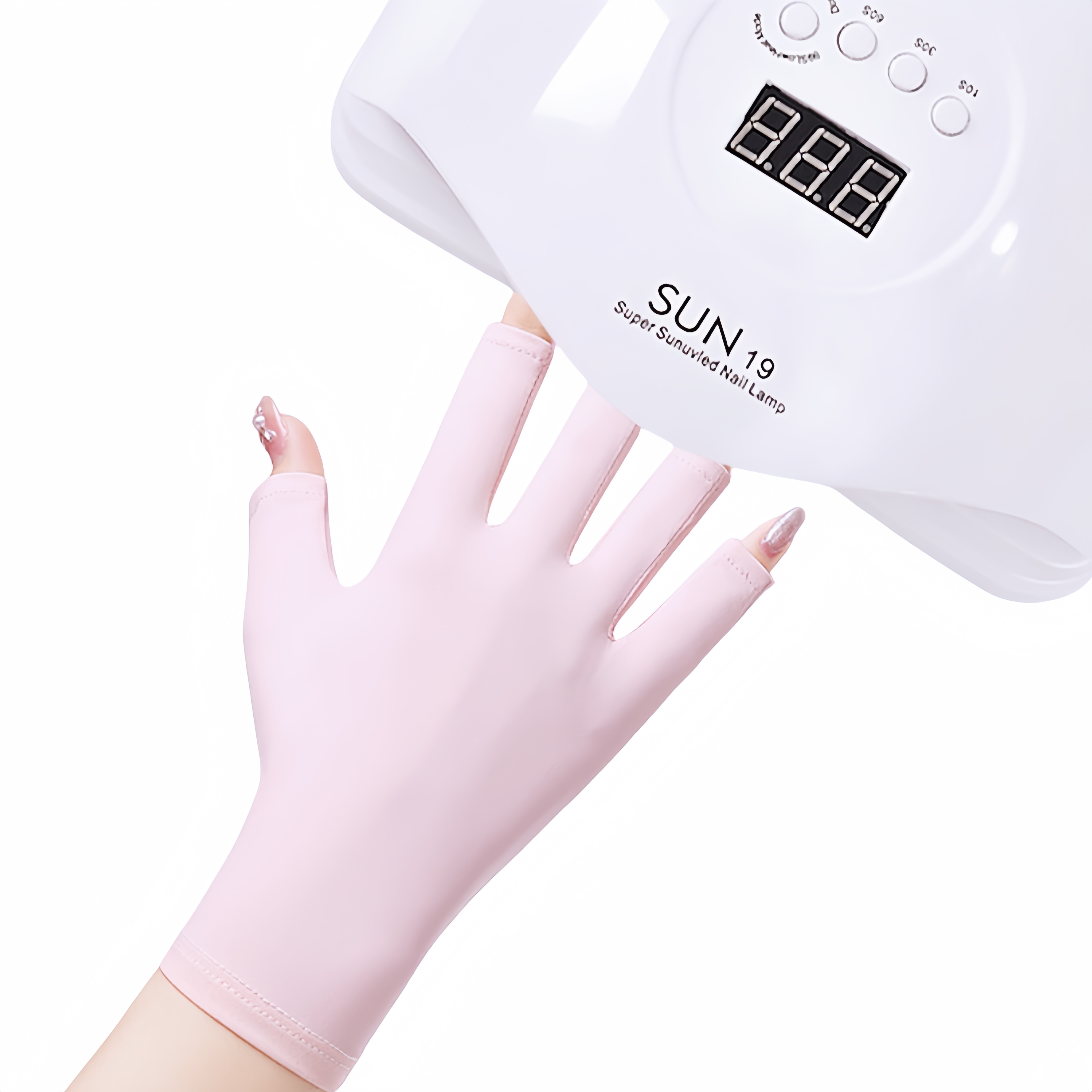 New Nail Gloves Summer Women's Skin friendly Breathable Sunscreen Half Finger Ice Silk Gloves