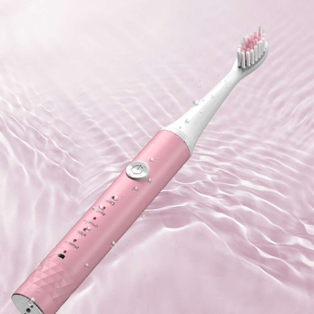 Jianpai Blue Pink Adult 5-gear Mode USB Charging IPX7 Waterproof Sonic Electric Toothbrush F618-15