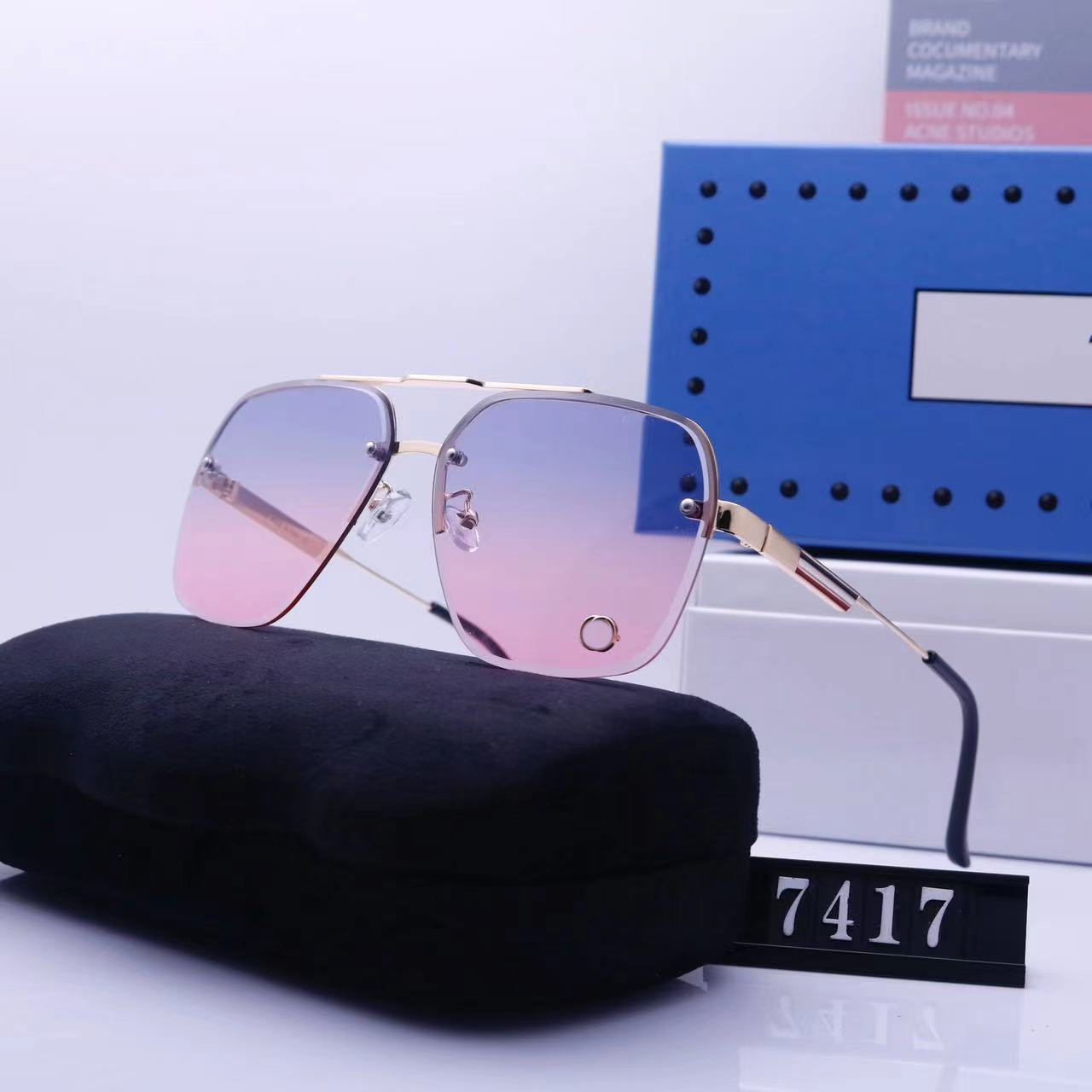 New Design Letter Sunglasses cool Glass Luxury sunglasses UV-proof for Man Trend Personality Fashion Sunclasses