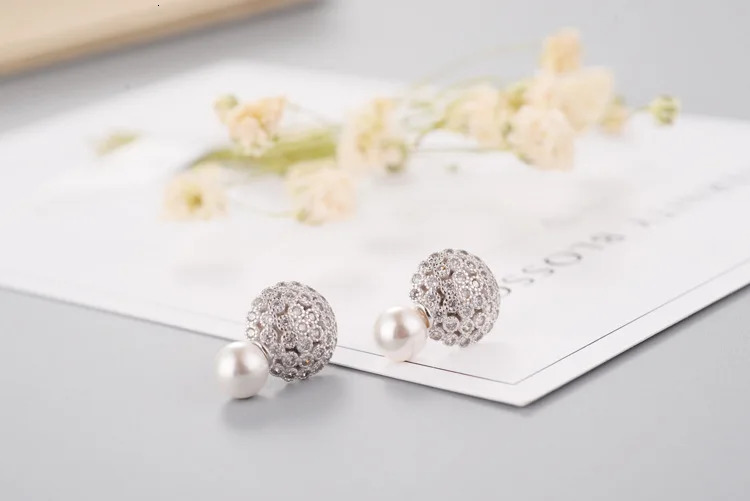 Real 925 Sterling Silver Shell pearl has flower Stud Earrings for Women Girls Fashion sterlingsilverjewelry brincos brinco 240618