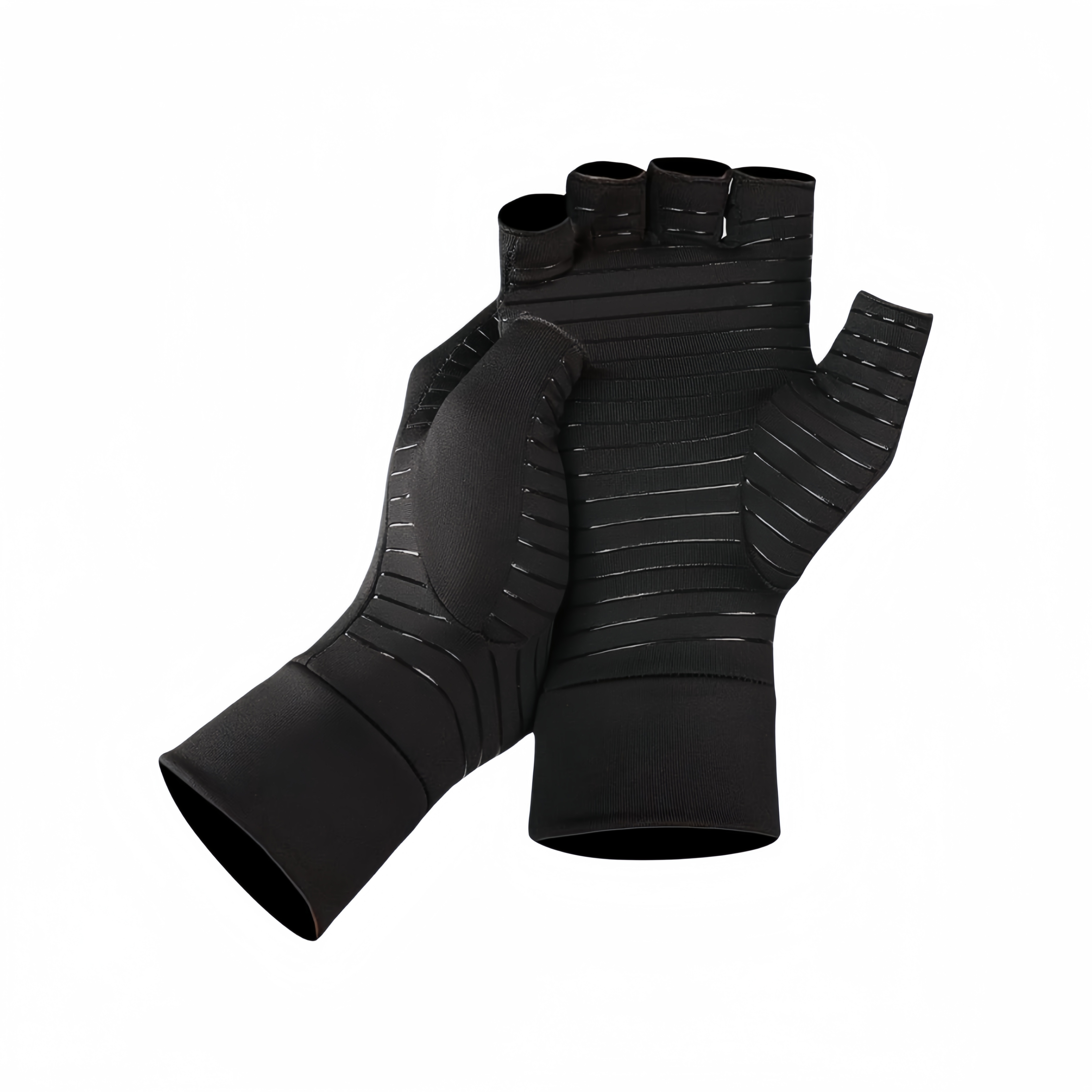 Copper fiber half finger gloves for cycling, outdoor sports, mountaineering, and pressure gloves