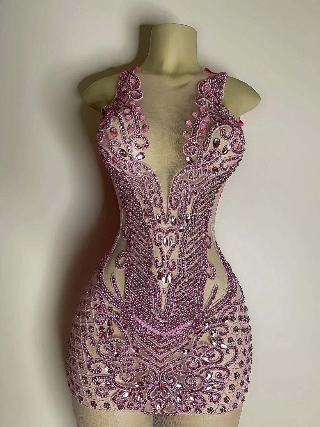 Silver Sexy Sheer Crystals Short Prom Dresses For Black Girls See Through African American Cocktail Dresses Birthday Party Homecoming Gowns J002