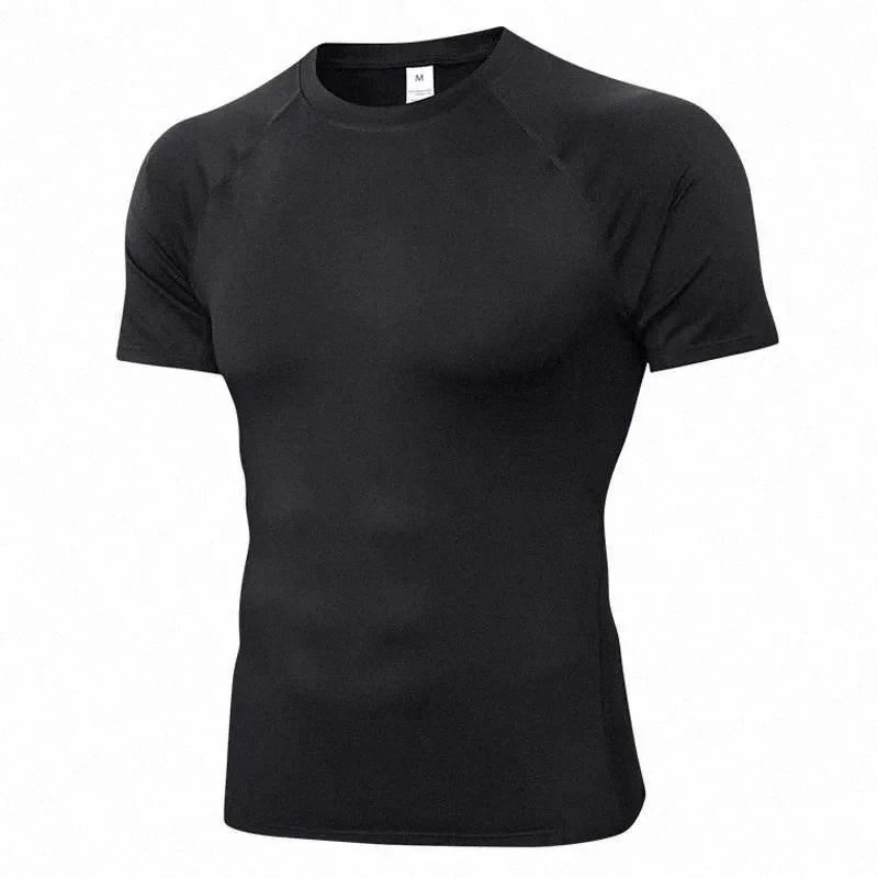 2024 New Men Summer Short Sleeve Fitness T Shirt Running Sport Gym Compression T Shirt Workout Casual High Quality Tops Clothing 240618