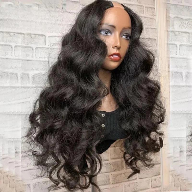 20inch U Part Human Hair Wig Body Wave Brazilian Virgin For Black Women