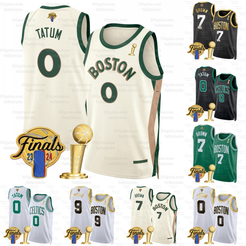 Jayson 0 Tatum Bostons 2024 Finals Champions Basketball Jersey Jaylen 7 Brown Jrue 4 Holiday Celtices Al 42 Horford Derrick 9 White Kristaps 8 Porzingis
