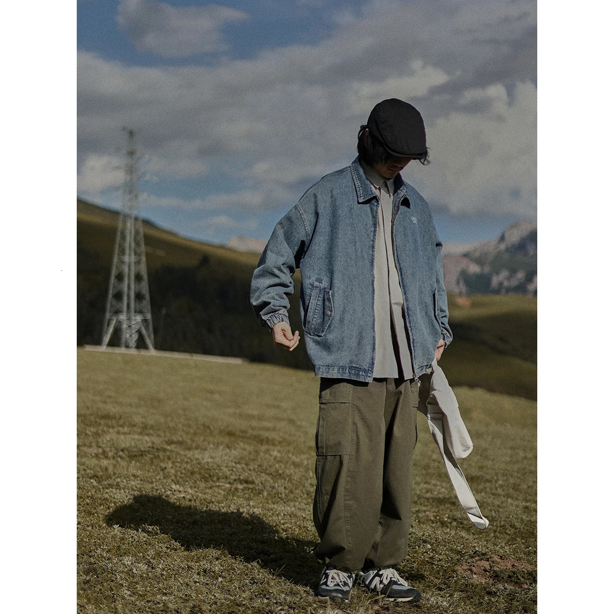 Washed Denim Jacket Men Women Harajuku Loose Versatile Cargo Coat American Casual Lapel Zip-up Jacket Spring Vintage Outerwear 240617