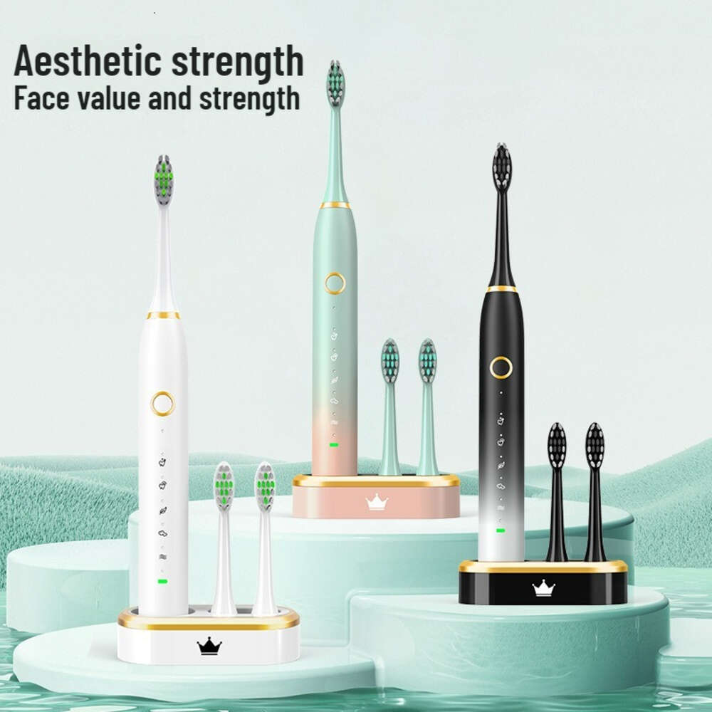 Electric wireless charging waterproof adult automatic ultrasonic toothbrush couple models F618-35