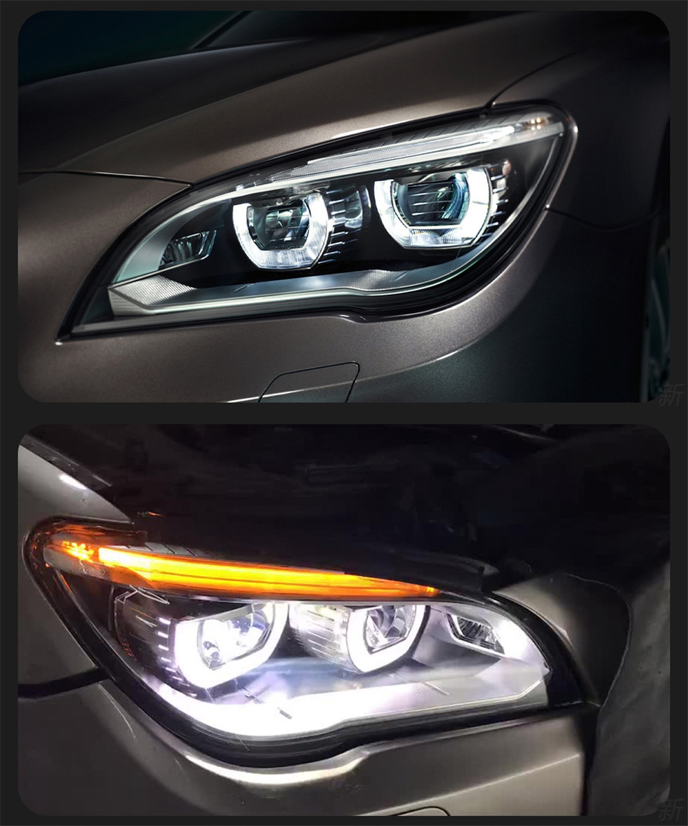 For BMW F02 2009-2014 740i 730i 735i F01 Front Lights LED DRL Dynamic Turn Signal Headlamps Lens Auto Assembly