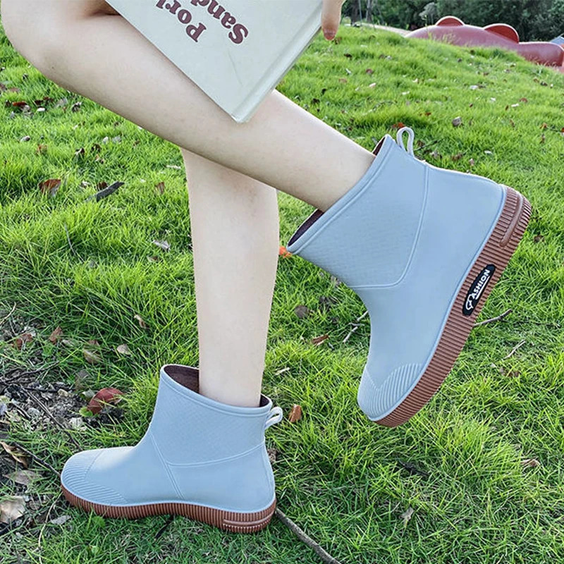 rain boots for women outdoor fashionable rain boots winter cotton warm outdoor non-slip waterproof rubber shoes for w 240618