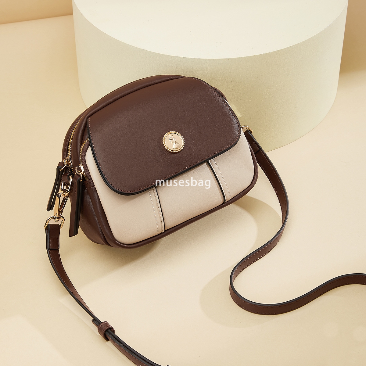 New hot selling street trend daily matching bags fashionable and versatile large capacity mailman bags small round bags single shoulder bags, crossbod