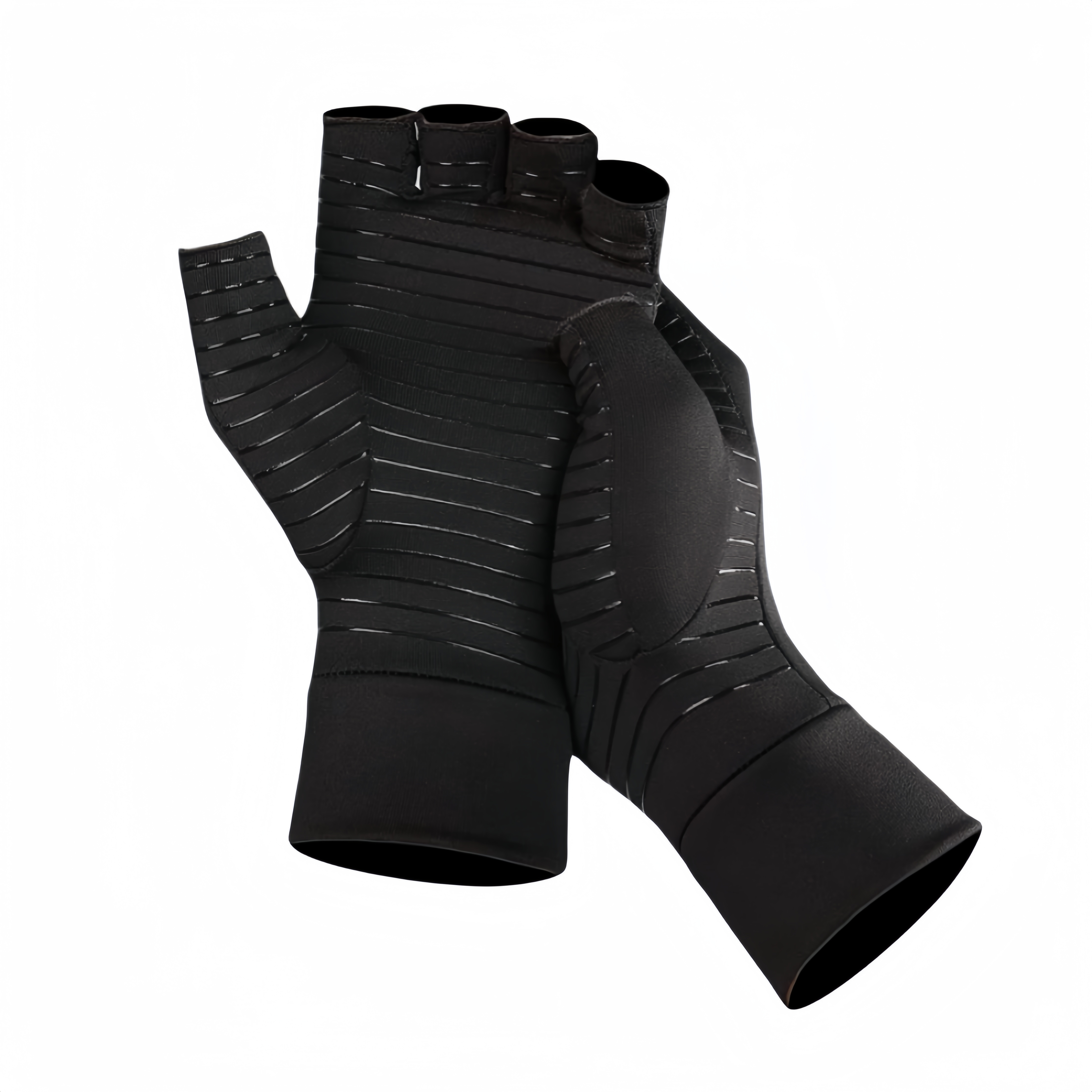 Copper fiber half finger gloves for cycling, outdoor sports, mountaineering, and pressure gloves