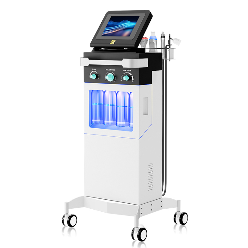 10 in 1 Full Face Beauty Dermabrasion EMS RF Skin Lifting Acne Blackhead Remover Oxygen Aqua Jet Deep Cleansing Anti-aging Skin Beauty Salon
