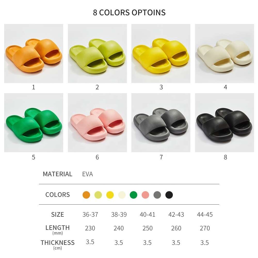 Unique EVA 3.5cm Thick Sole Extra Soft Comfort Cloud Summer Designer New Ladies Pillow Slippers Women