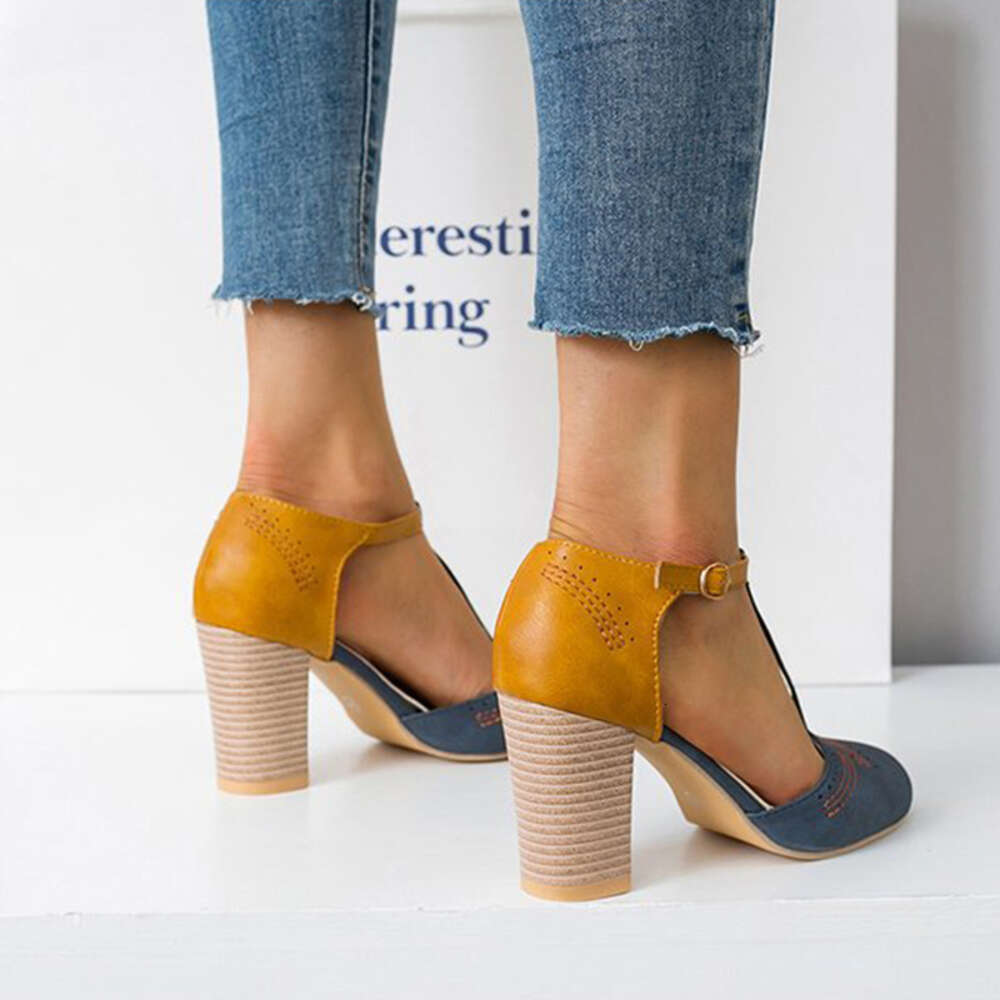 High Women S Heels Fashion Hollow Shoes For Summer Pointed Toe Mix Color Party Plus Size Ladies Pumps New Footwear Ddmysaturn