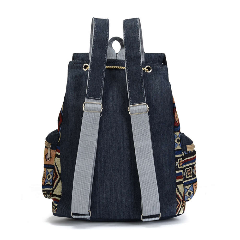 Women Printing National Backpack Canvas School Bags For Teenagers Shoulder Bag Weekend Travel Rucksack Denim Mochilas Femininas H6.18#22 ddmy ce63