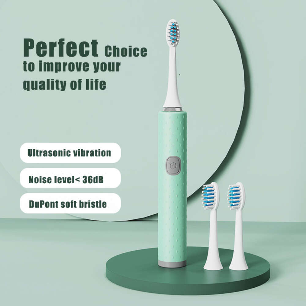 Soft Bristle Electric DuPont Brush Head IPX7 Waterproof Battery Powered Portable Adult Sonic Toothbrush F618-10