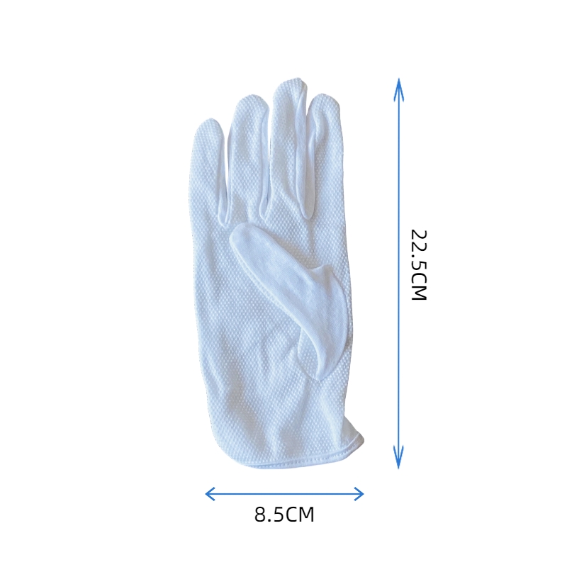 Cotton wool anti slip gloves, dot back band gloves