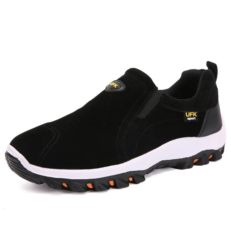 New Casual Shoes Men Sneakers Outdoor Walking Shoes Loafers Autumn Slip On Suede Leather Male Footwear Plus Size 48 49 50 MSH004 240618