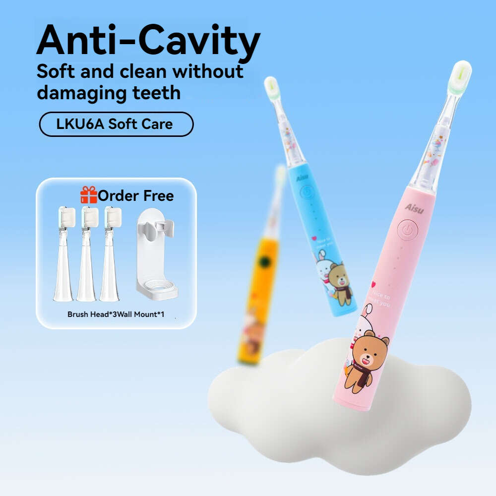 Children's electric toothbrush ultrasonic intelligent type-c rechargeable DuPont Soft bristles sensitive baby 3-12 years old F618-30