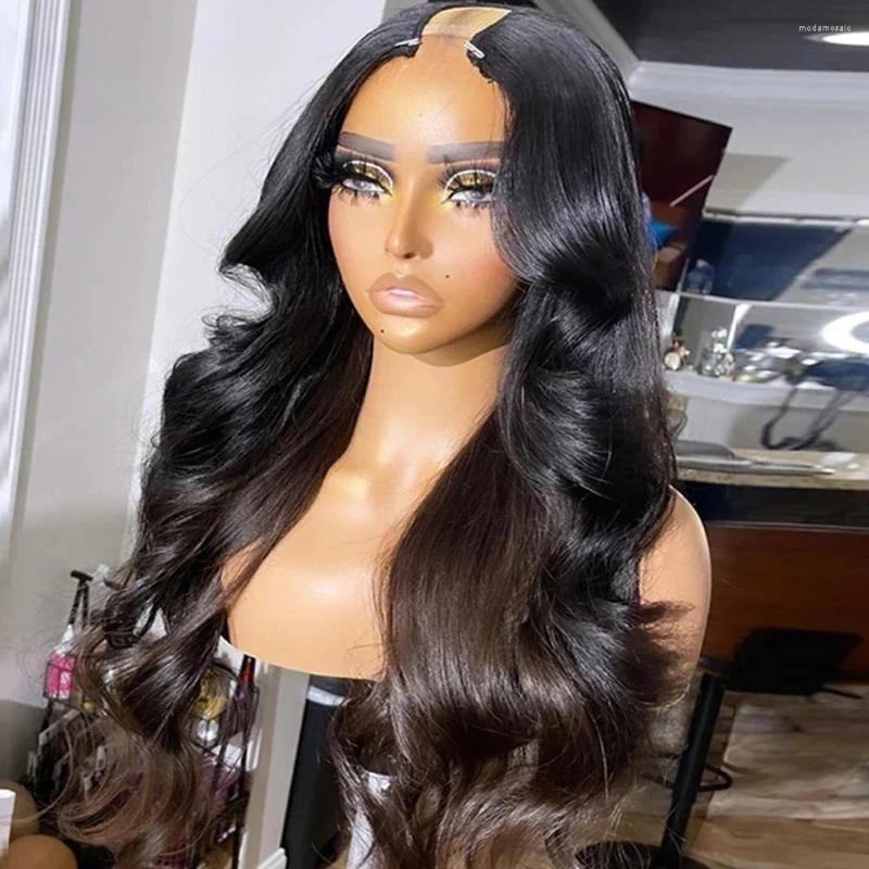 20inch U Part Human Hair Wig Body Wave Brazilian Virgin For Black Women