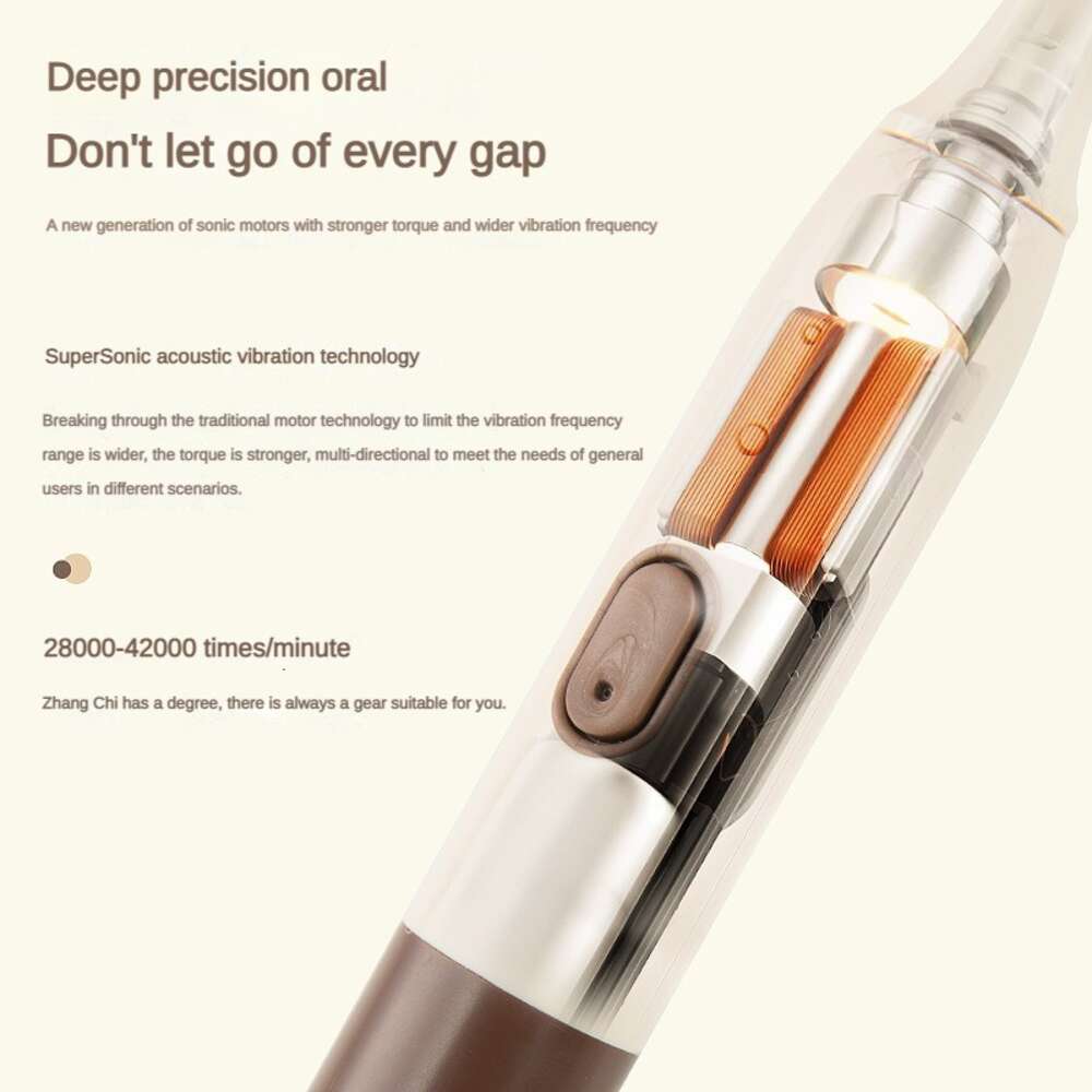 Cross-border sonic household electric couple adult USB charging smart 6-speed waterproof soft-bristled toothbrush F618-30