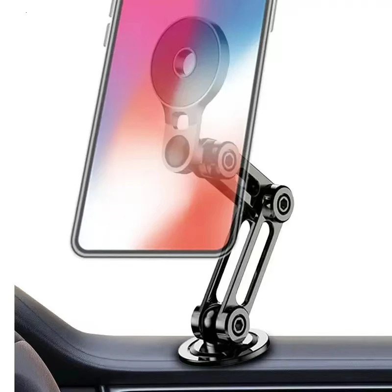Metal Telescc Car Foldable Holder Magnetic Mobile Phone Mount Hands Free Cellphone Support Strong Suction Navigation Stand 240618
