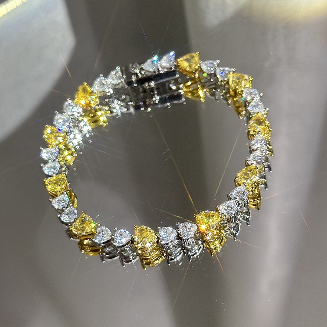 tennis bracelet with Czech crystal Gold Plated designer for woman T0P quality diamond classic style exquisite gift 003