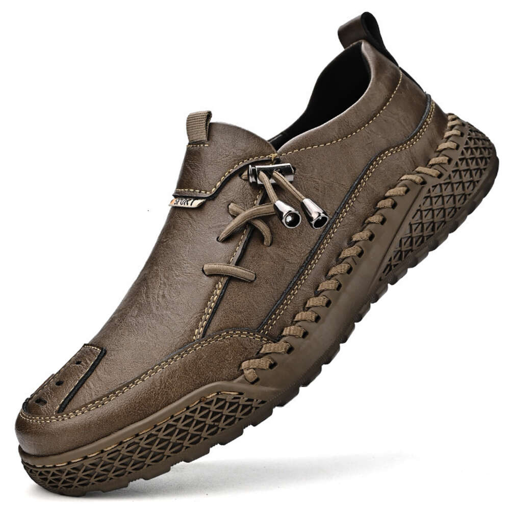 Spring and Autumn Large Casual Leather Fashion Handmade Cover Feet Men's Single Shoes