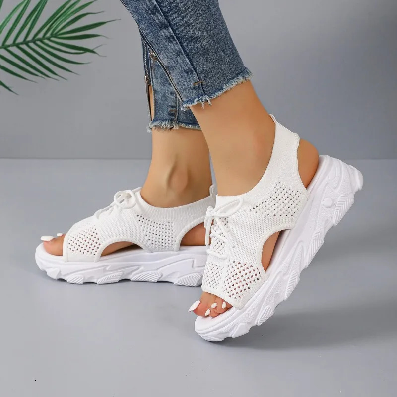 Large Size Sports Sandals Women 2024 Casual Platform Shoes Thick-Soled Sandalias Open Toe Beach Shoes for Women Zapatos Mujer 240619