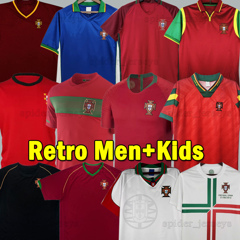 1972 1992 1996 1998 1999 Home Away Retro Portuguese Soccer jerseys 2000 2002 2004 2006 Portogallo Shirts Top 2010 2012 PortugalS long sleeve 2014 15 16 18 Men kids kits