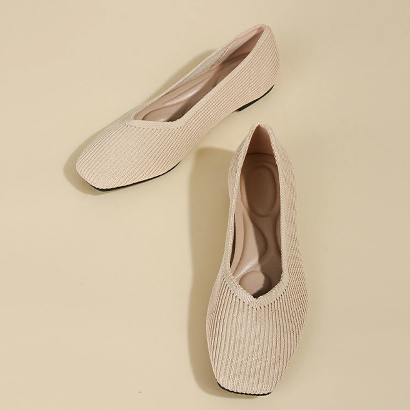 Womens flat shoes knitted non slip rubber shoes shoes are relatively small it is recommended to purchase one size larger 240619