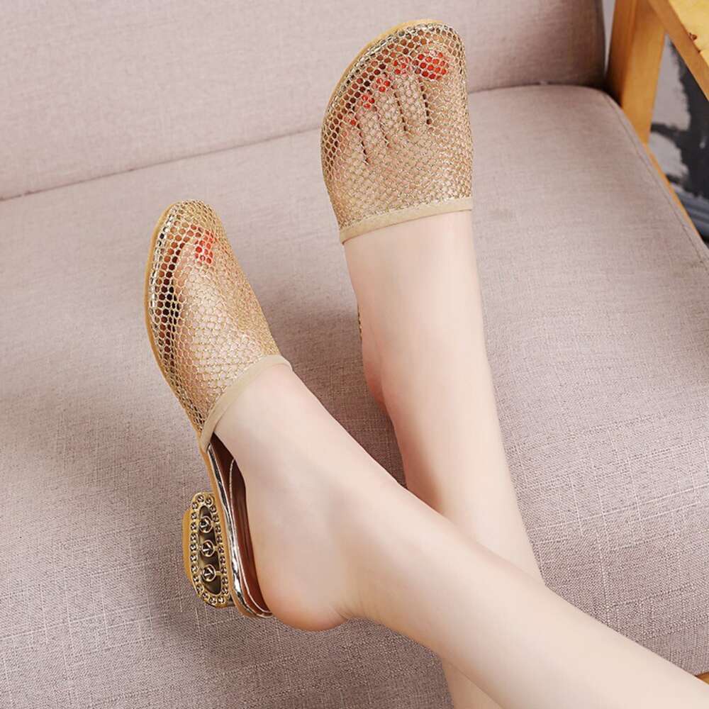 Spring Women Large S Bag Head Lace Sexy Instagram Beach Crystal Heel Sandals Ddmysaturn