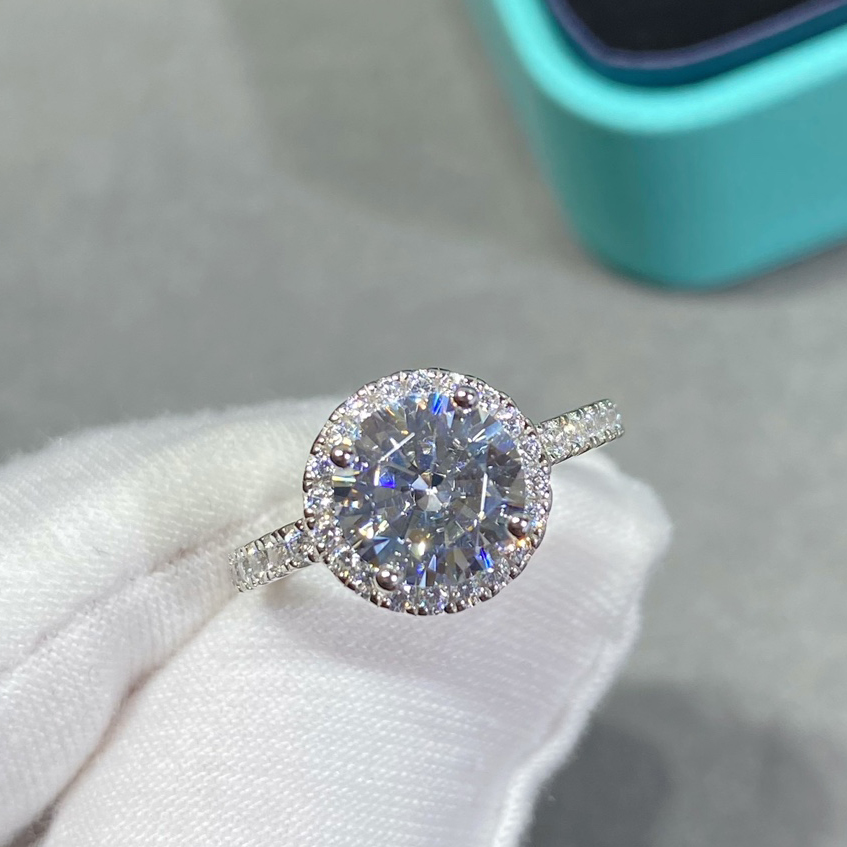 Soleste Engagement Ring woman men Gold plated highest counter Advanced Materials brand designer jewelry gift for girlfriend with box 014