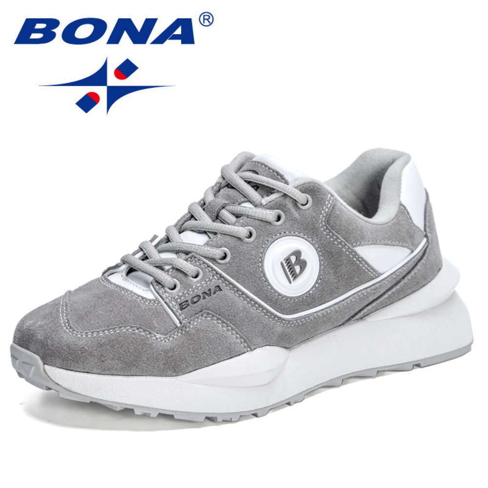Designers BONA New Men Running Sport Shoes Man Comfy Lightweight Trainer Action Leather Walking Jogging Sneakers Ddmysaturn