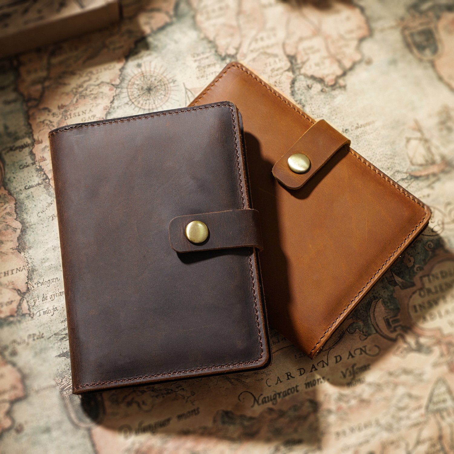 genuine Leather Travel Passport Cover Luxury Crazy Horse Leather Passport Holder Wallet Travel Accories Card Holder p7iq#