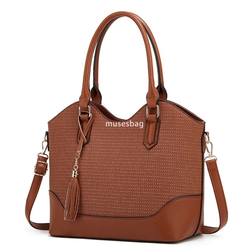 Fashionable Women High Quality Classic Retro Multi functional Casual Large Capacity Lightweight Tote Bag Handbag Oblique Straddle Shoulder Three Piece