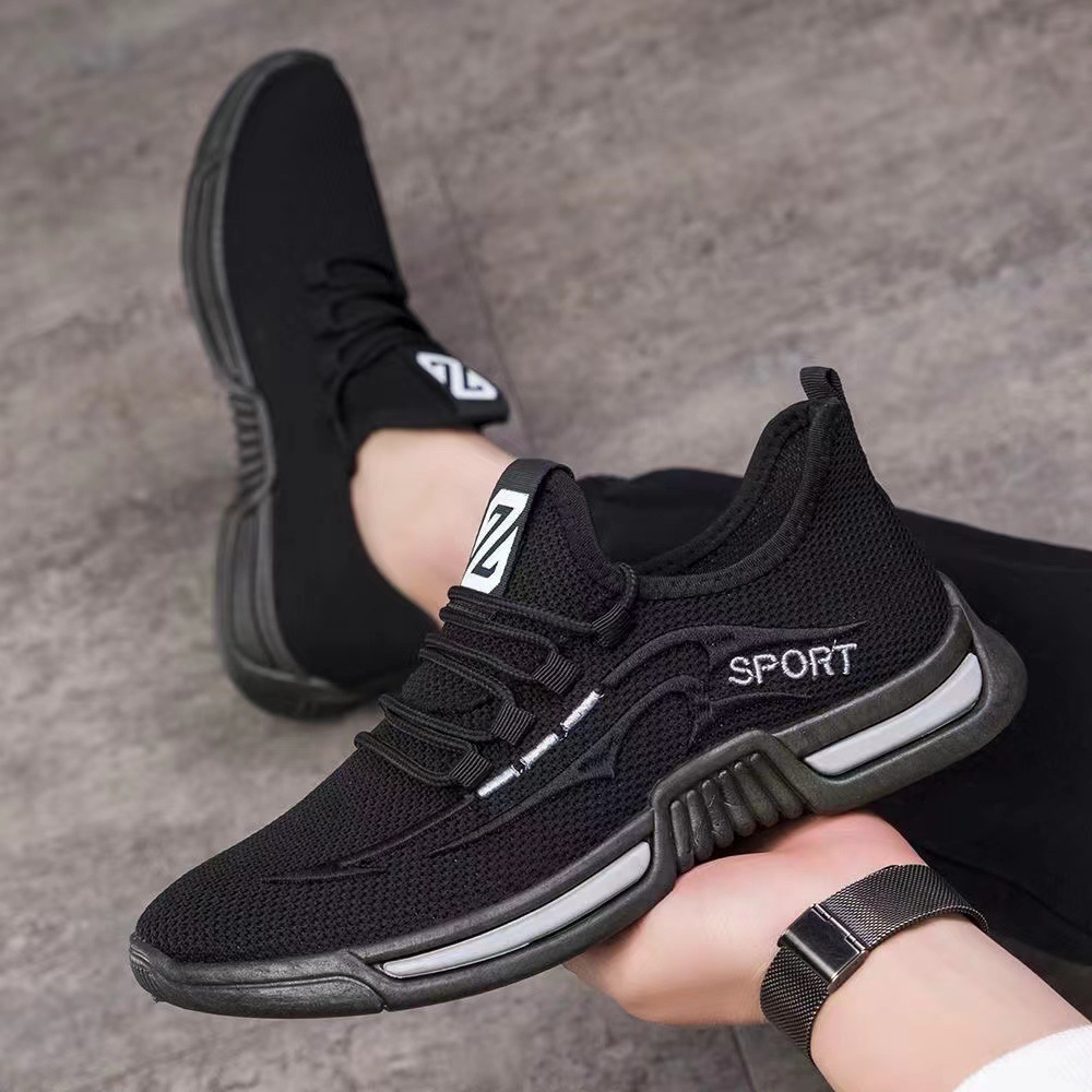 New Men Sports Sneakers Casual Style Athleisure Outdoor Activities Running Net Ultralight Shoes Breathable Comfortable Red Free shipping