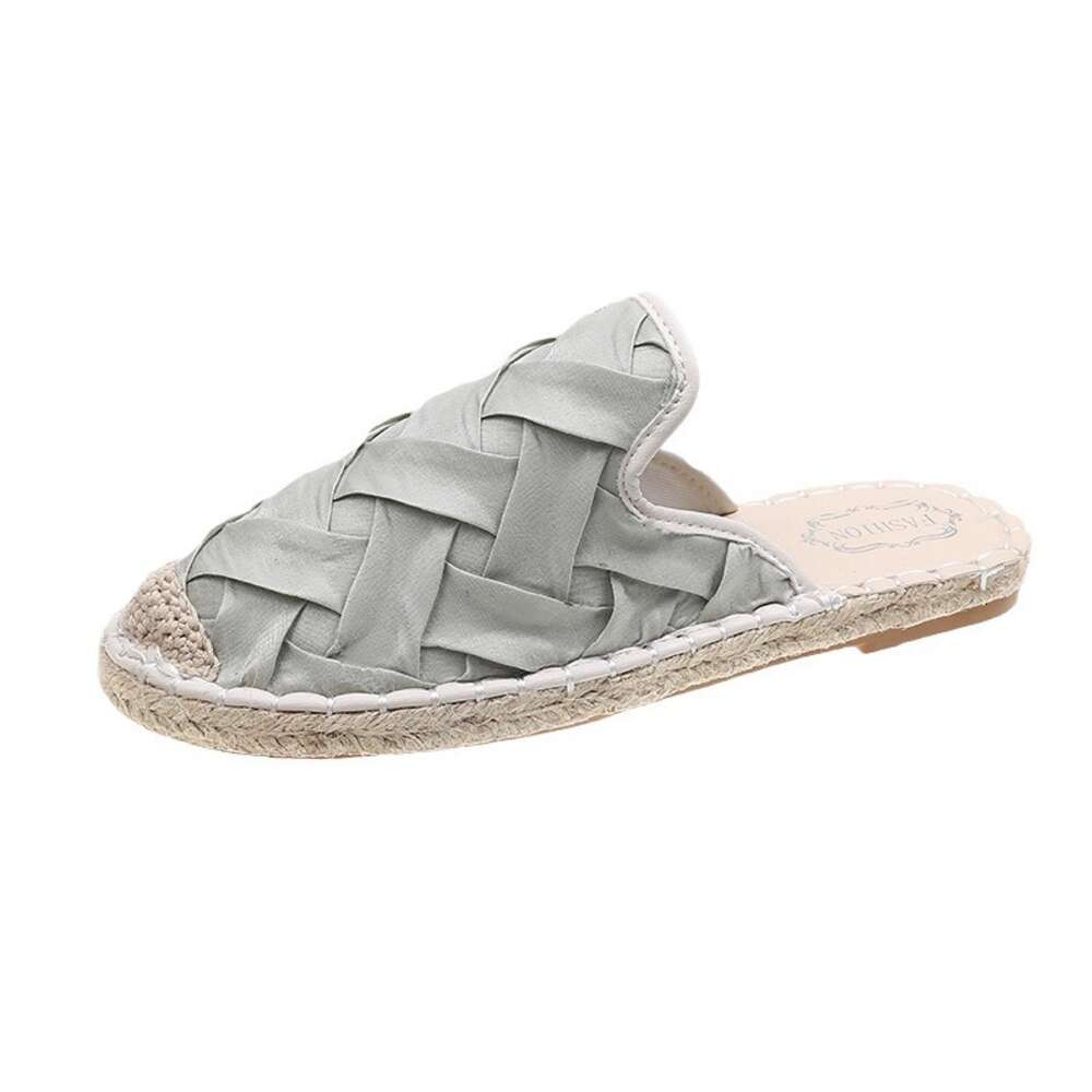 Women Large New S Knitted Round Head With Small Fragrant Wind Flat Bottom Slippers Ddmysaturn