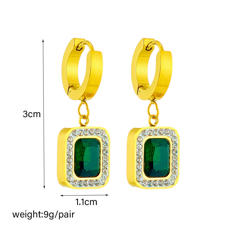 Emerald Cubic Zircon Necklace Bracelet Earrings Designer Jewelry Set Non Tarnish 18k Gold Snake Chain Diamond Collar Choker for Women Fine Luxury Jewe