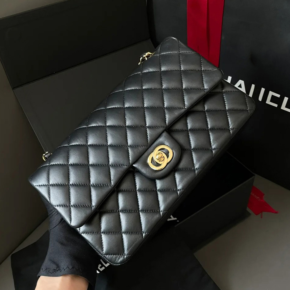 Designer Bags Shoulder Bags Chain Bag Plaid Flap 5A Sheepskin Shouder Handbag Gold Silver Chain Leather Double Letter Solid Color Buckle Square Stripe Bag