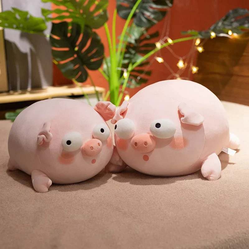 Kawaii Ugly Pig Plush Toy Big Eyes Round Doll Super Soft Sleep Toy Creative Ugly Doll Strange Filling Toy Gift 240529