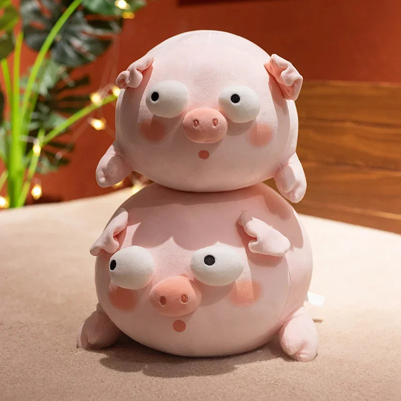Kawaii Ugly Pig Plush Toy Big Eyes Round Doll Super Soft Sleep Toy Creative Ugly Doll Strange Filling Toy Gift 240529