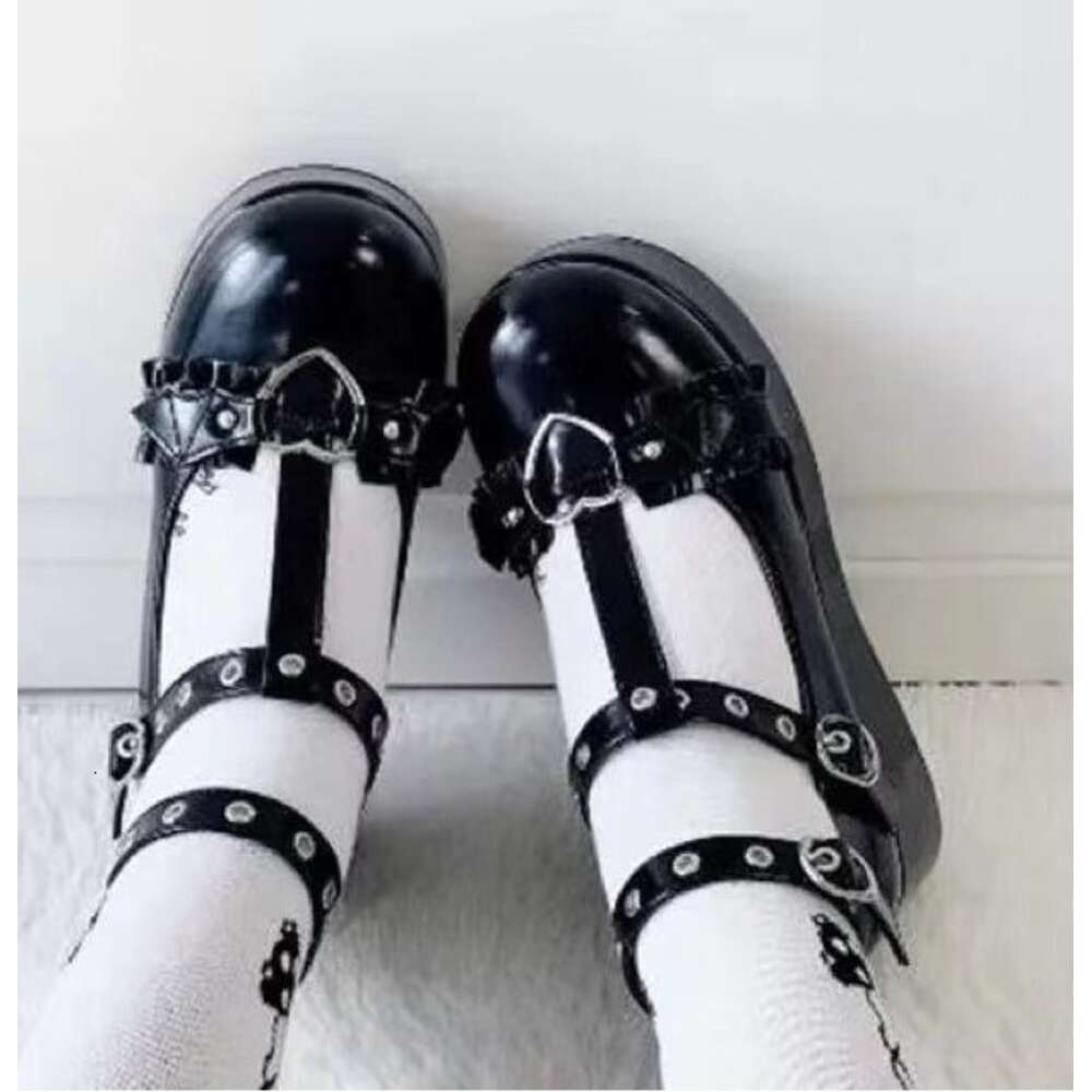 New Large Spring Women S Cosplay Lolita Slope Heels JK Sailor Shoes Ddmysaturn